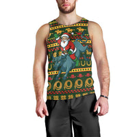 Amazing Cowboy Santa Claus Christmas Men Tank Top Xmas Holiday Patterns - Wonder Print Shop