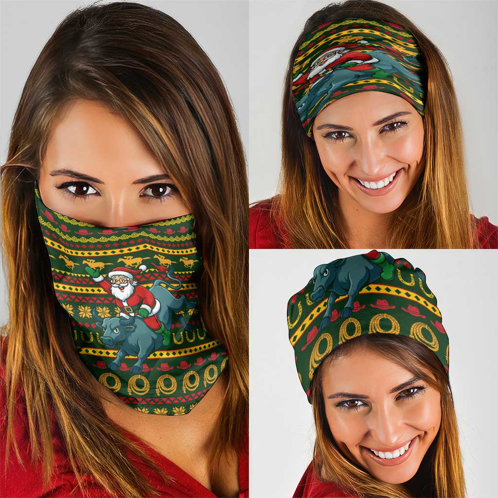 Amazing Cowboy Santa Claus Christmas Neck Gaiter Xmas Holiday Patterns - Wonder Print Shop