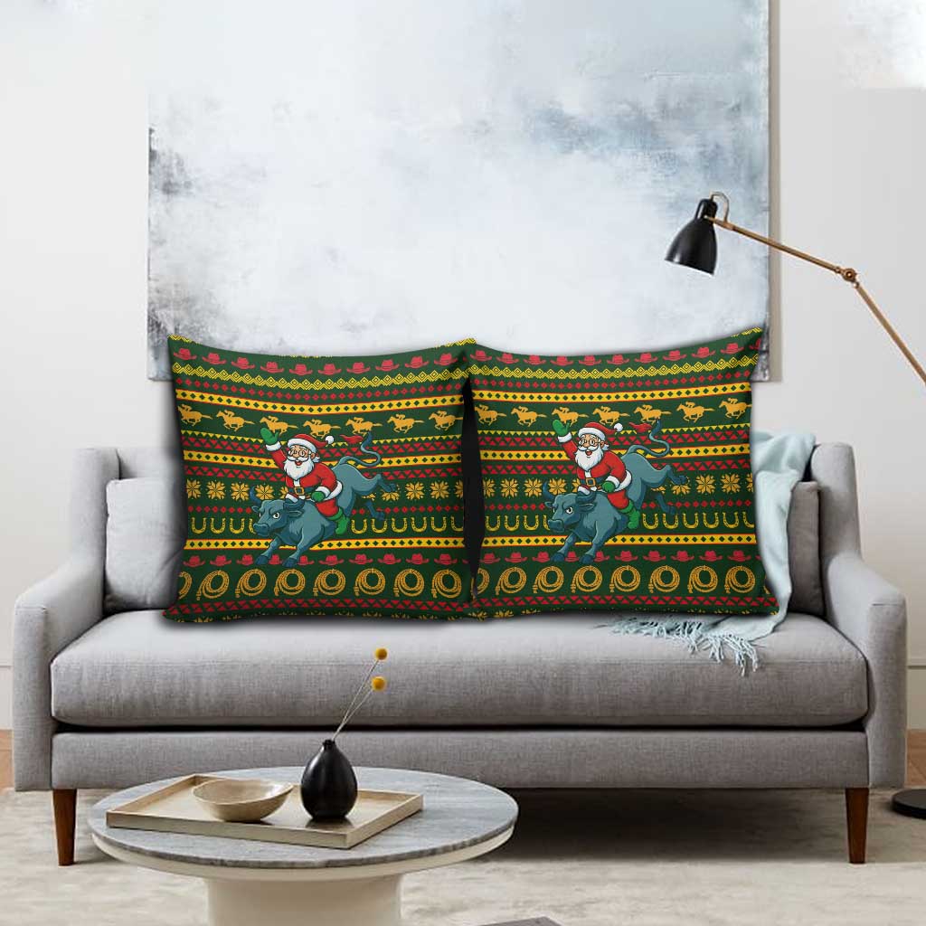 Amazing Cowboy Santa Claus Christmas Pillow Cover Xmas Holiday Patterns - Wonder Print Shop
