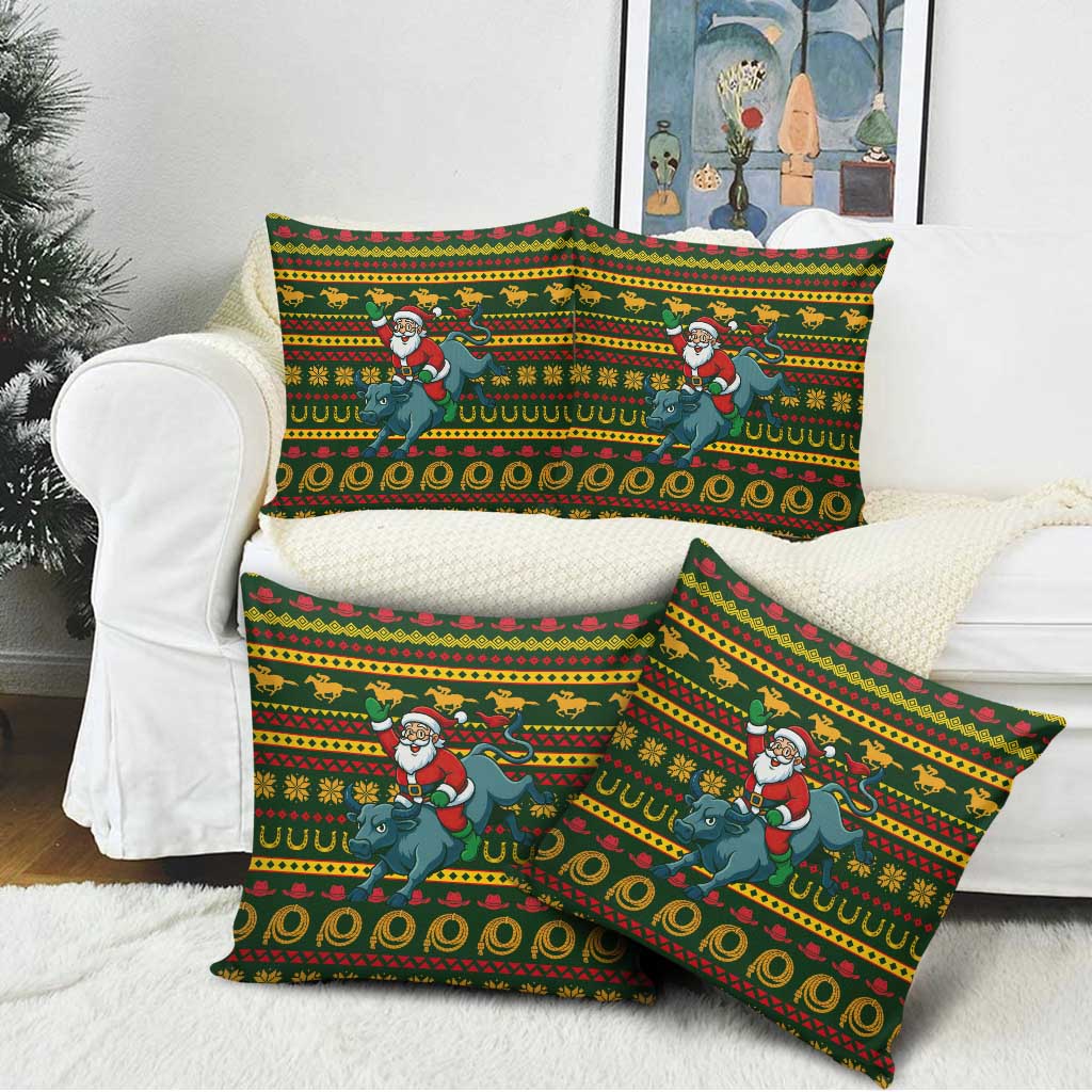 Amazing Cowboy Santa Claus Christmas Pillow Cover Xmas Holiday Patterns - Wonder Print Shop