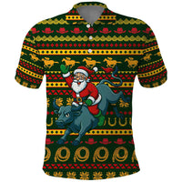 Amazing Cowboy Santa Claus Christmas Polo Shirt Xmas Holiday Patterns - Wonder Print Shop