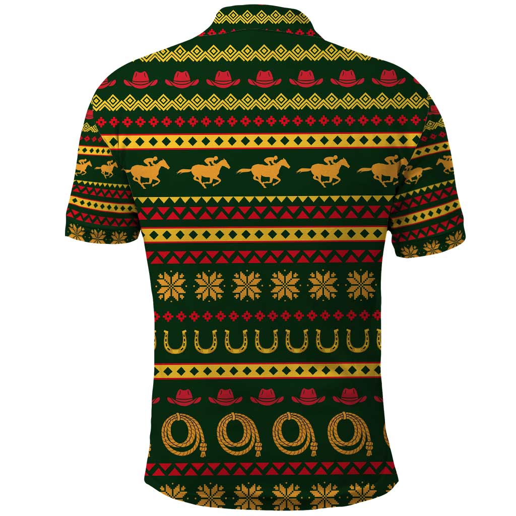 Amazing Cowboy Santa Claus Christmas Polo Shirt Xmas Holiday Patterns - Wonder Print Shop