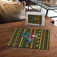 Amazing Cowboy Santa Claus Christmas Puzzle Xmas Holiday Patterns - Wonder Print Shop