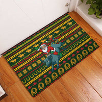 Amazing Cowboy Santa Claus Christmas Rubber Doormat Xmas Holiday Patterns - Wonder Print Shop