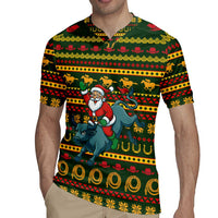 Amazing Cowboy Santa Claus Christmas Rugby Jersey Xmas Holiday Patterns - Wonder Print Shop