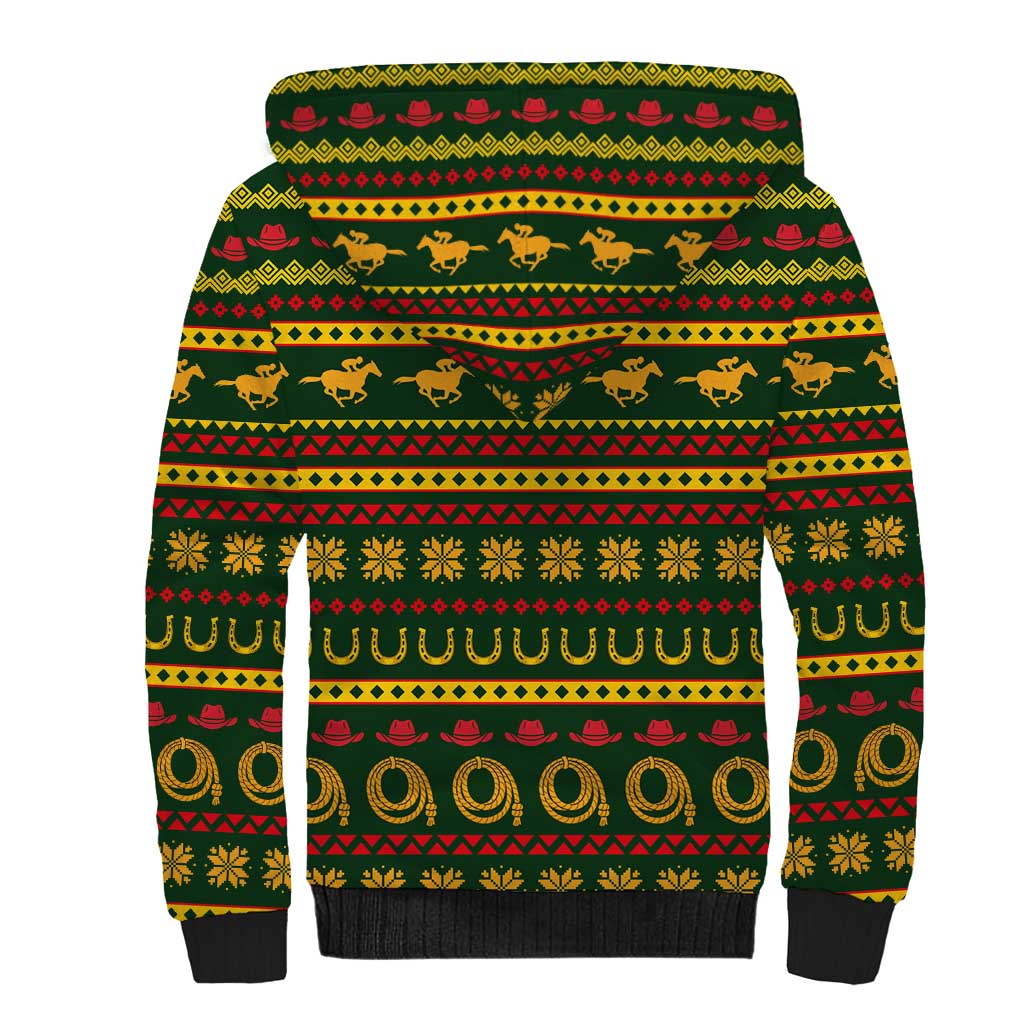 Amazing Cowboy Santa Claus Christmas Sherpa Hoodie Xmas Holiday Patterns - Wonder Print Shop