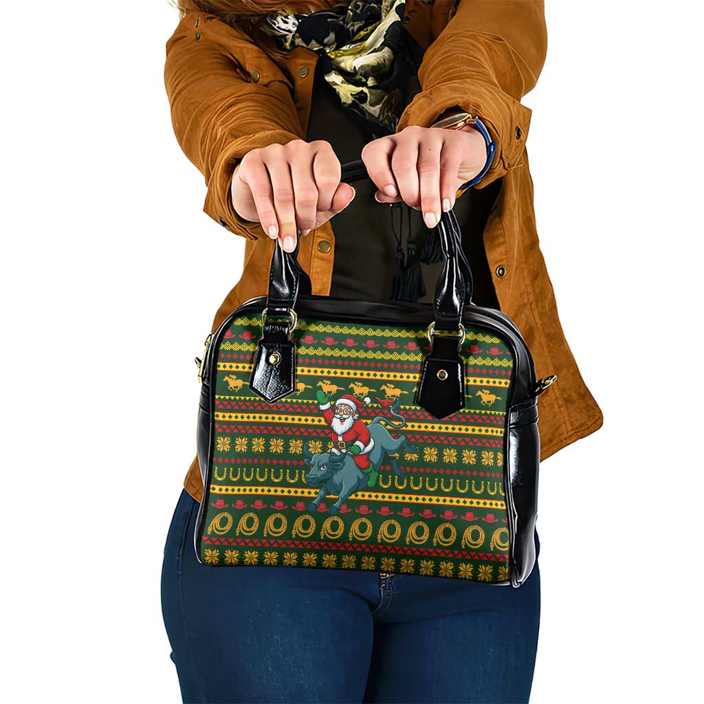 Amazing Cowboy Santa Claus Christmas Shoulder Handbag Xmas Holiday Patterns - Wonder Print Shop