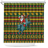 Amazing Cowboy Santa Claus Christmas Shower Curtain Xmas Holiday Patterns - Wonder Print Shop