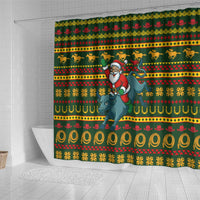 Amazing Cowboy Santa Claus Christmas Shower Curtain Xmas Holiday Patterns - Wonder Print Shop