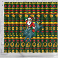 Amazing Cowboy Santa Claus Christmas Shower Curtain Xmas Holiday Patterns - Wonder Print Shop