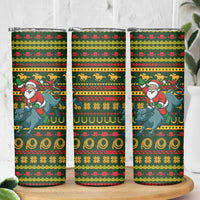 Amazing Cowboy Santa Claus Christmas Skinny Tumbler Xmas Holiday Patterns - Wonder Print Shop