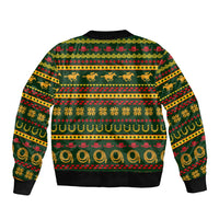 Amazing Cowboy Santa Claus Christmas Sleeve Zip Bomber Jacket Xmas Holiday Patterns - Wonder Print Shop