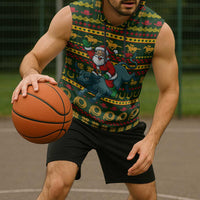Amazing Cowboy Santa Claus Christmas Sleeveless Hoodie Xmas Holiday Patterns - Wonder Print Shop