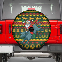 Amazing Cowboy Santa Claus Christmas Spare Tire Cover Xmas Holiday Patterns - Wonder Print Shop