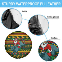 Amazing Cowboy Santa Claus Christmas Spare Tire Cover Xmas Holiday Patterns - Wonder Print Shop