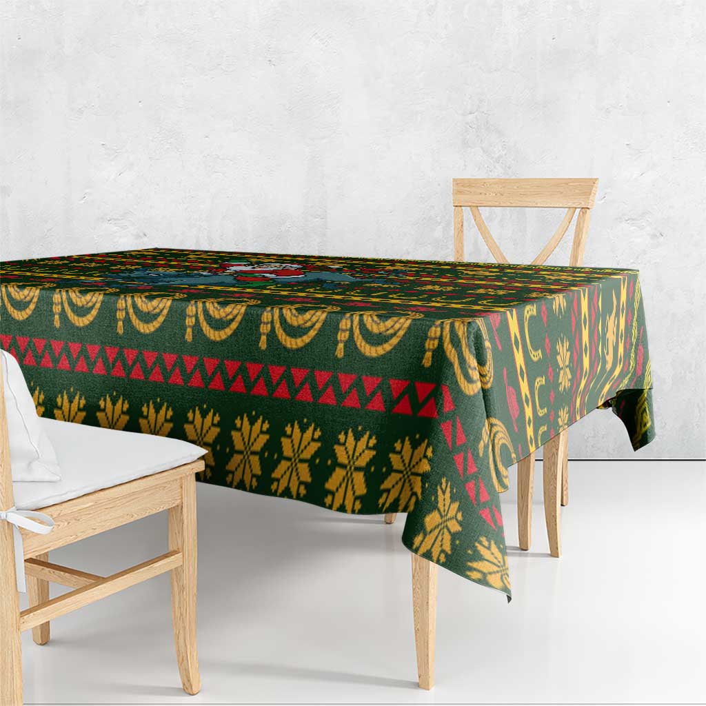 Amazing Cowboy Santa Claus Christmas Tablecloth Xmas Holiday Patterns - Wonder Print Shop