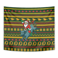 Amazing Cowboy Santa Claus Christmas Tapestry Xmas Holiday Patterns - Wonder Print Shop