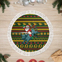 Amazing Cowboy Santa Claus Christmas Tree Skirt Xmas Holiday Patterns - Wonder Print Shop