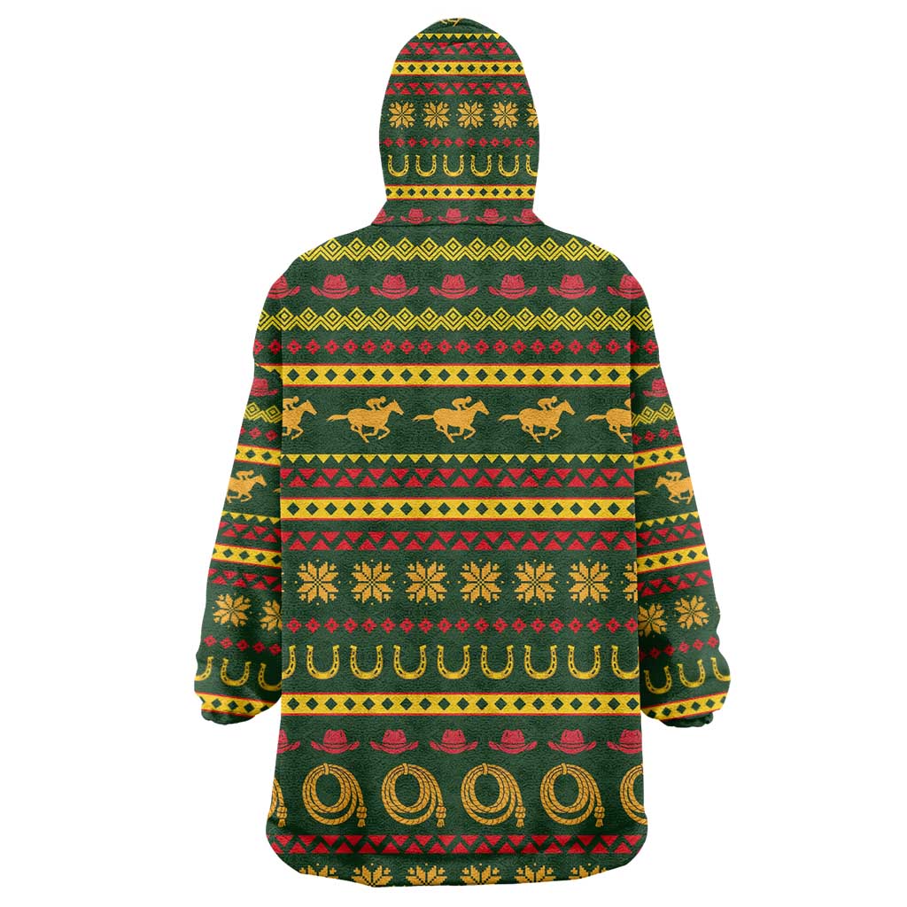 Amazing Cowboy Santa Claus Christmas Wearable Blanket Hoodie Xmas Holiday Patterns - Wonder Print Shop