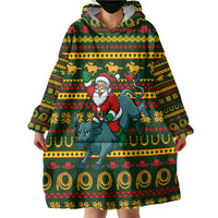 Amazing Cowboy Santa Claus Christmas Wearable Blanket Hoodie Xmas Holiday Patterns - Wonder Print Shop