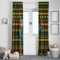Amazing Cowboy Santa Claus Christmas Window Curtain Xmas Holiday Patterns - Wonder Print Shop