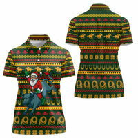 Amazing Cowboy Santa Claus Christmas Women Polo Shirt Xmas Holiday Patterns - Wonder Print Shop