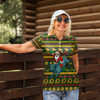 Amazing Cowboy Santa Claus Christmas Women Polo Shirt Xmas Holiday Patterns - Wonder Print Shop