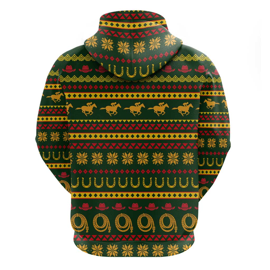 Amazing Cowboy Santa Claus Christmas Zip Hoodie Xmas Holiday Patterns - Wonder Print Shop
