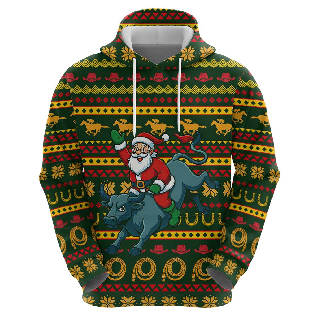 Amazing Cowboy Santa Claus Christmas Zip Hoodie Xmas Holiday Patterns - Wonder Print Shop