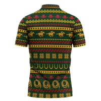 Amazing Cowboy Santa Claus Christmas Zipper Polo Shirt Xmas Holiday Patterns - Wonder Print Shop