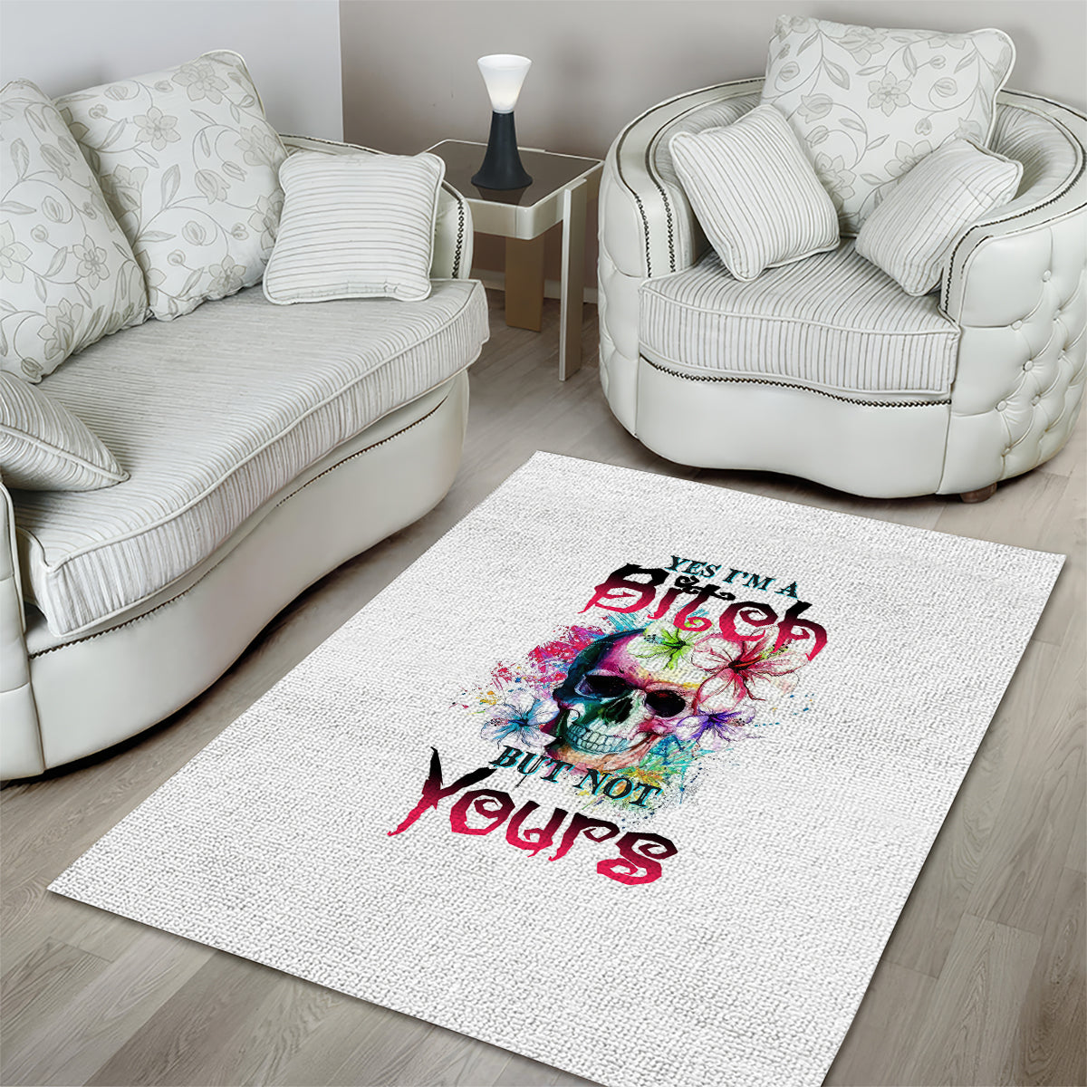 Yes I'm A B But Not Yours Area Rug - Wonder Print Shop