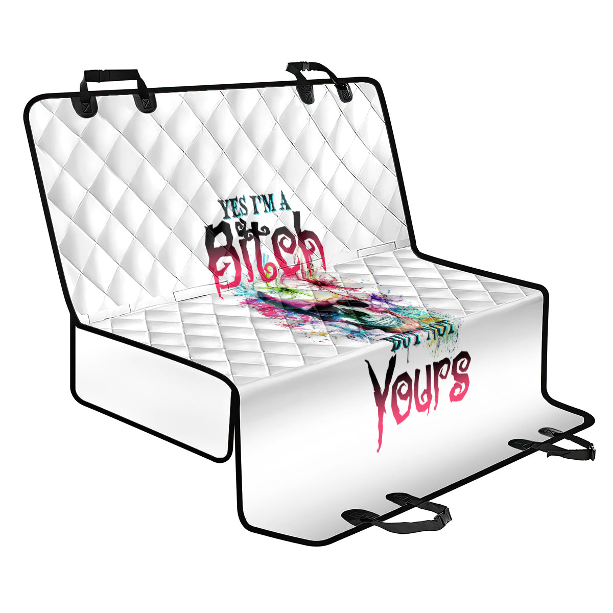 Yes I'm A B But Not Yours Back Car Seat Cover - Wonder Print Shop