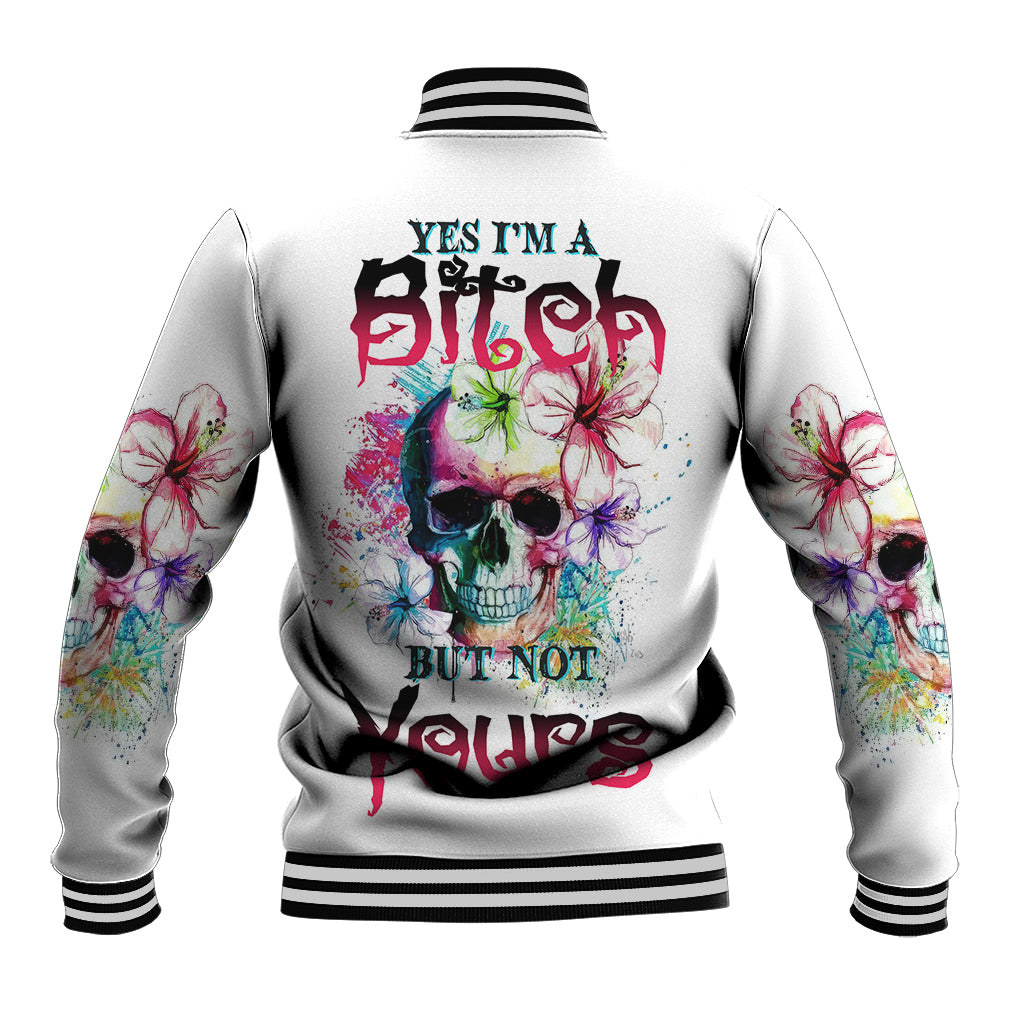 Yes I'm A B But Not Yours Baseball Jacket - Wonder Print Shop