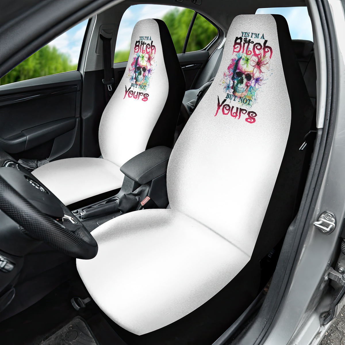 Yes I'm A B But Not Yours Car Seat Cover - Wonder Print Shop