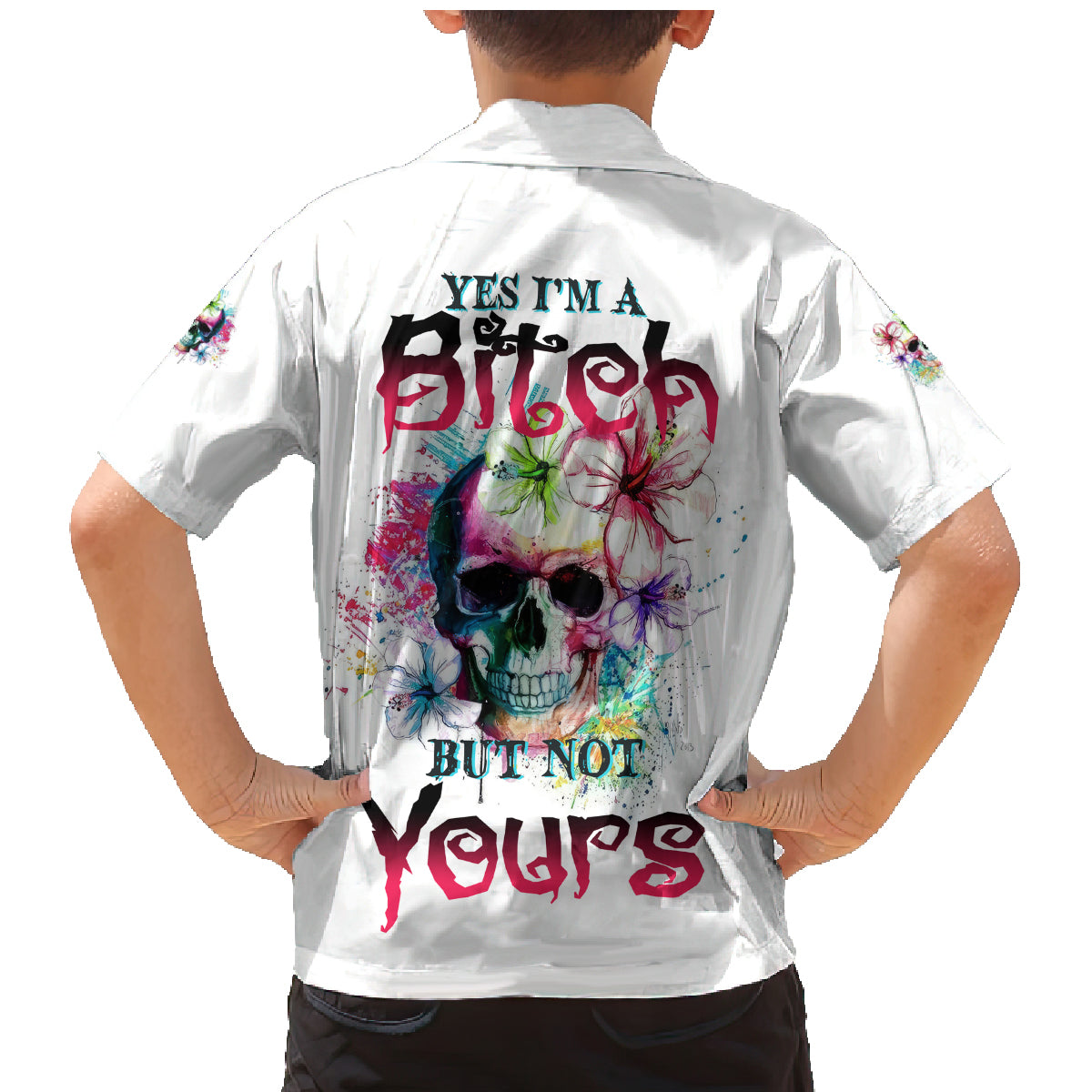Yes I'm A B But Not Yours Family Matching Mermaid Dress and Hawaiian Shirt - Wonder Print Shop