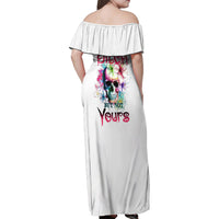 Yes I'm A B But Not Yours Family Matching Off Shoulder Maxi Dress and Hawaiian Shirt - Wonder Print Shop