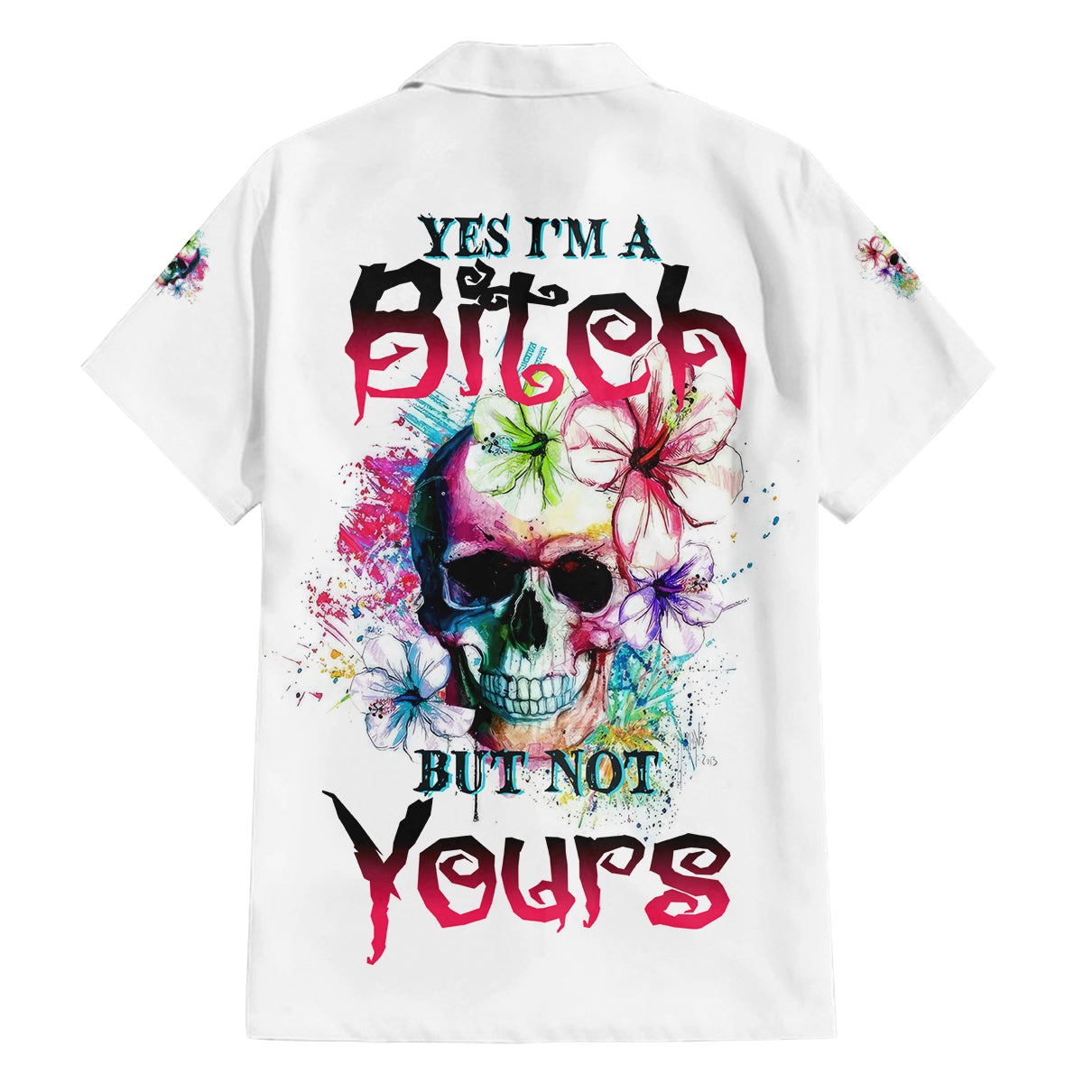 Yes I'm A B But Not Yours Family Matching Puletasi Dress and Hawaiian Shirt - Wonder Print Shop