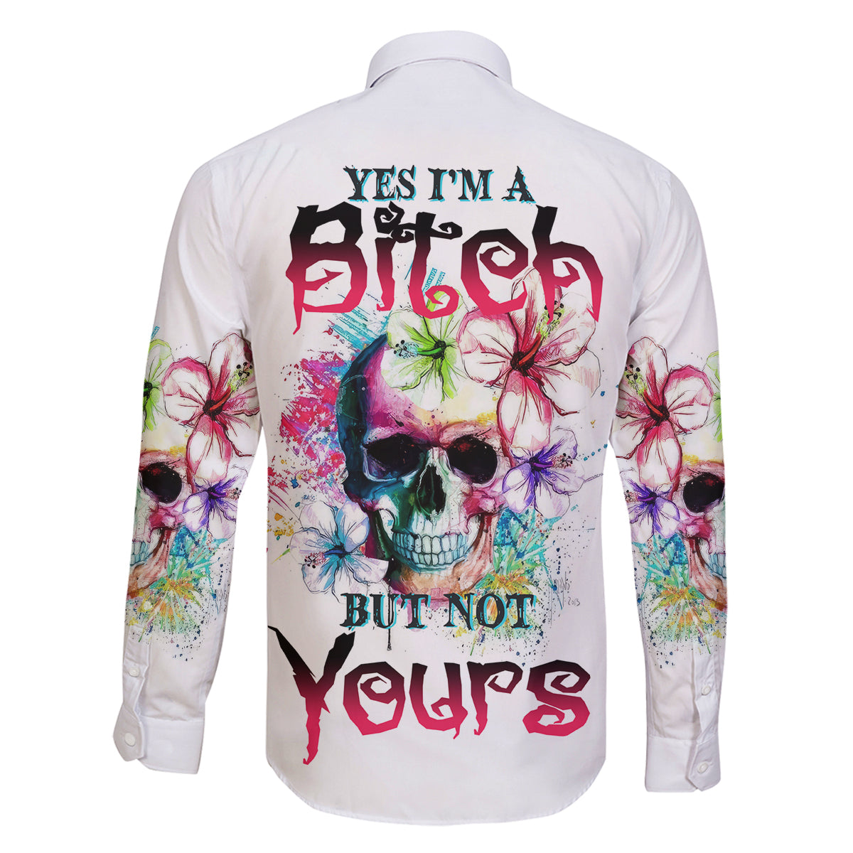 Yes I'm A B But Not Yours Family Matching Tank Maxi Dress and Hawaiian Shirt - Wonder Print Shop