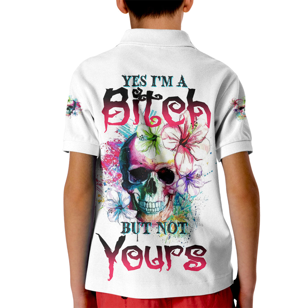 Yes I'm A B But Not Yours Kid Polo Shirt - Wonder Print Shop