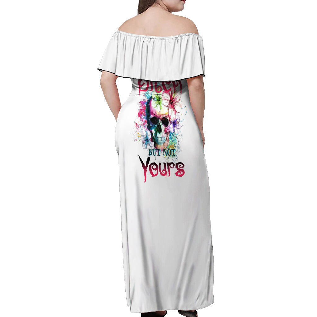 Yes I'm A B But Not Yours Off Shoulder Maxi Dress - Wonder Print Shop