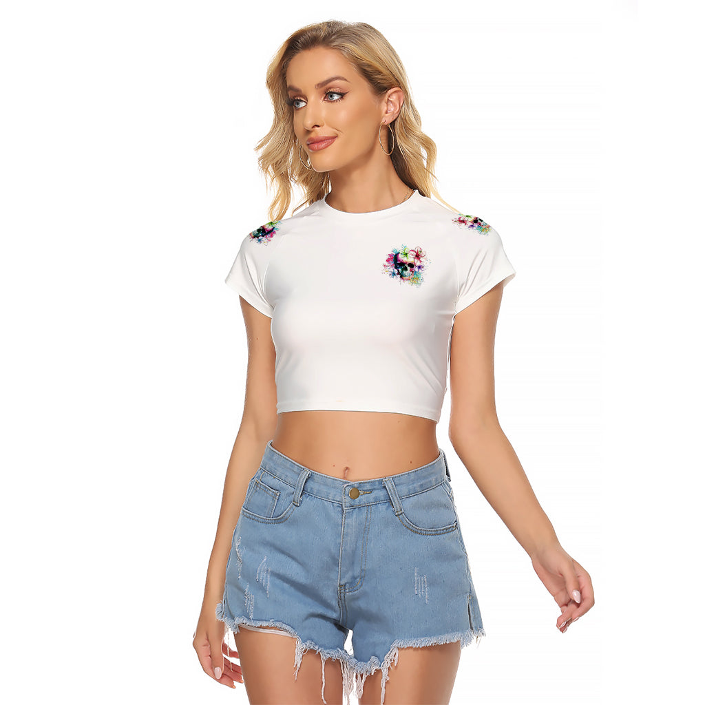 Yes I'm A B But Not Yours Raglan Cropped T Shirt - Wonder Print Shop