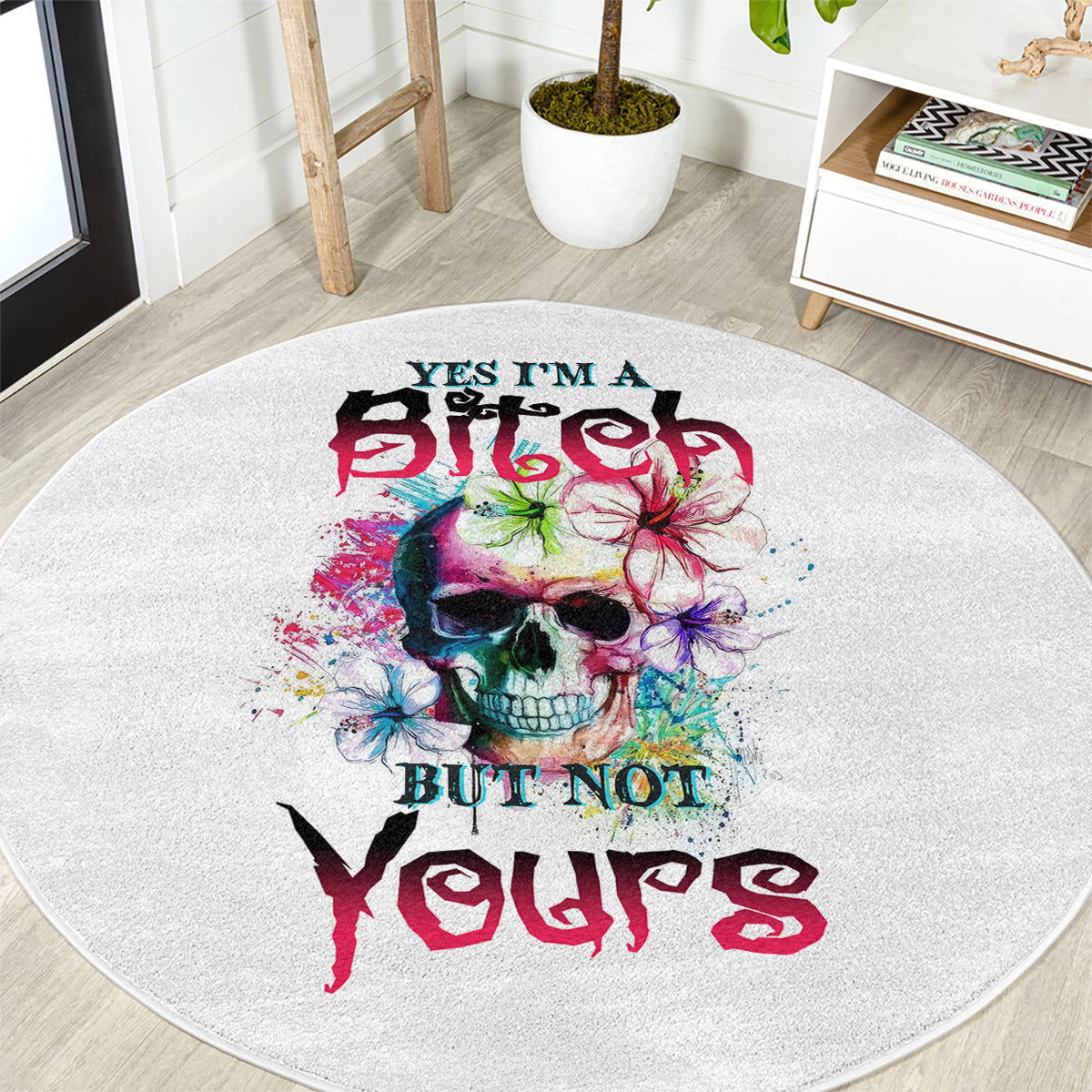 yes-im-a-b-but-not-yours-round-carpet