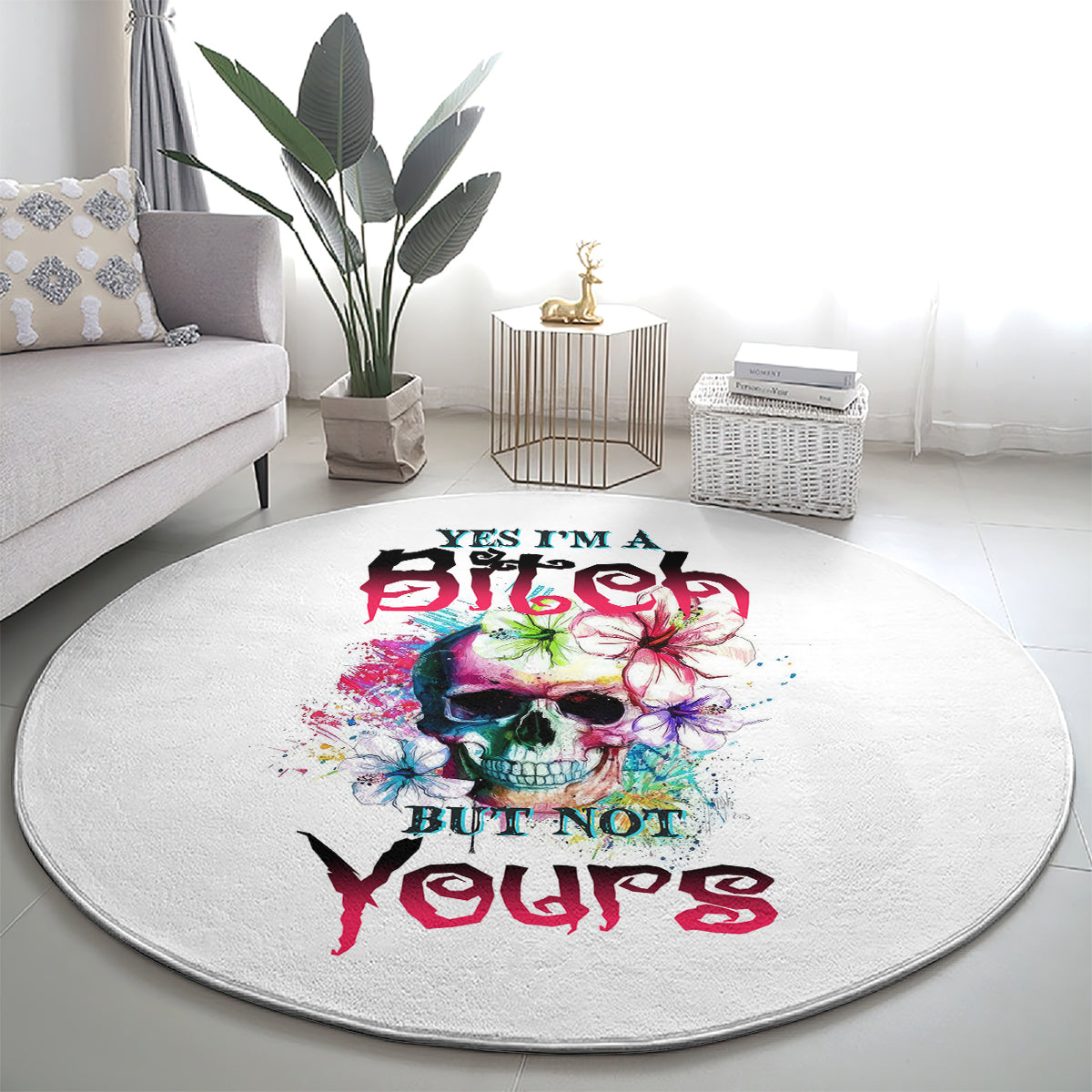 yes-im-a-b-but-not-yours-round-carpet