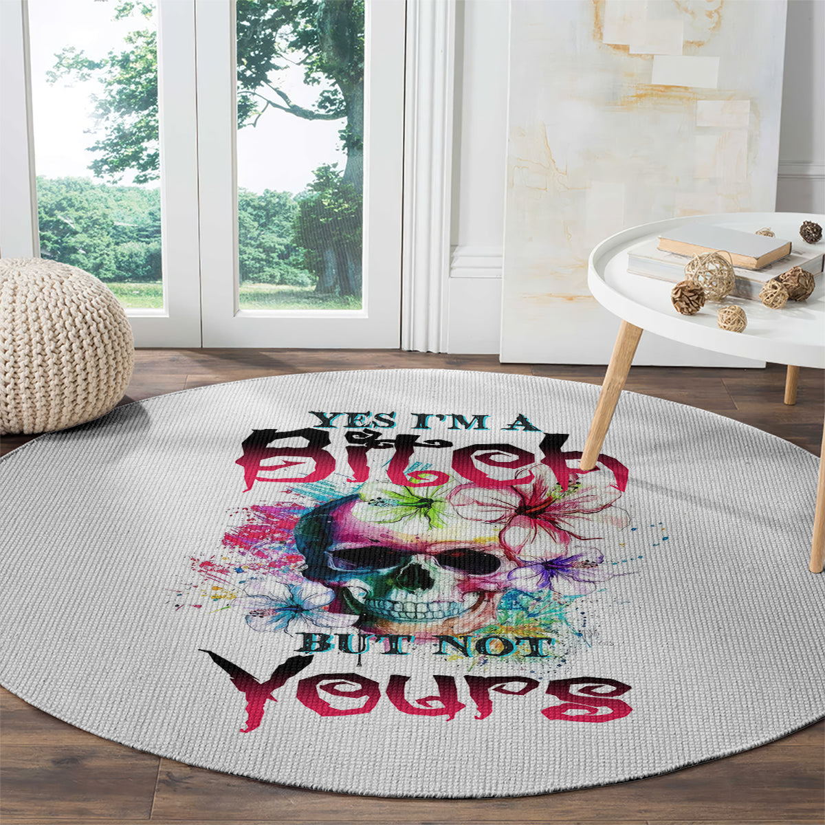 yes-im-a-b-but-not-yours-round-carpet