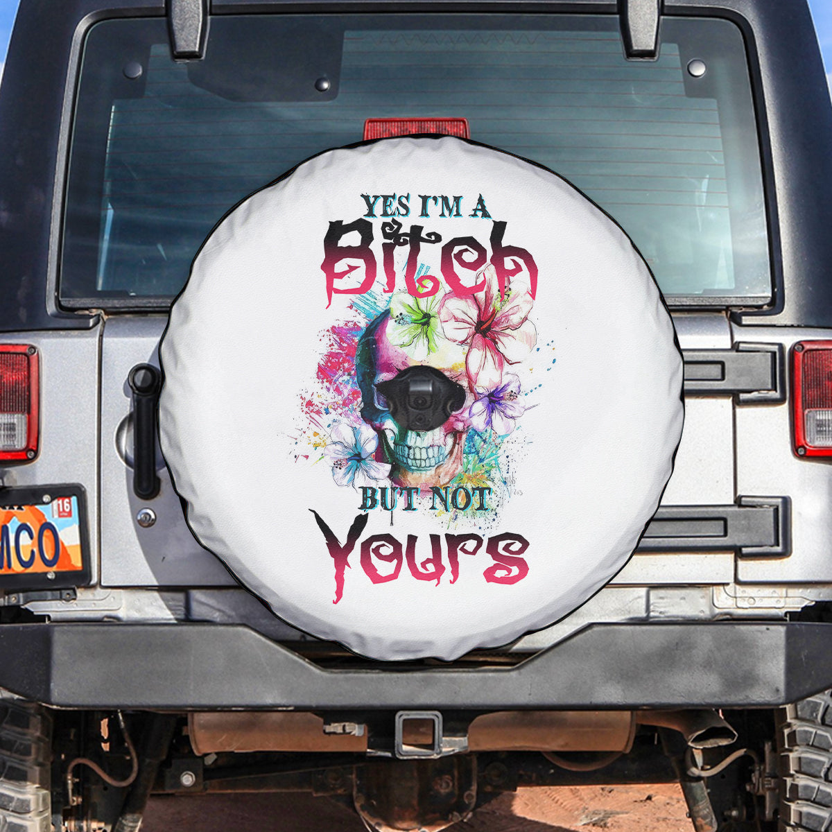 Yes I'm A B But Not Yours Spare Tire Cover - Wonder Print Shop