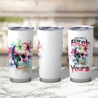 Yes I'm A B But Not Yours Tumbler Cup - Wonder Print Shop