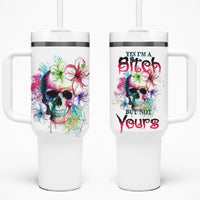 Yes I'm A B But Not Yours Tumbler With Handle - Wonder Print Shop