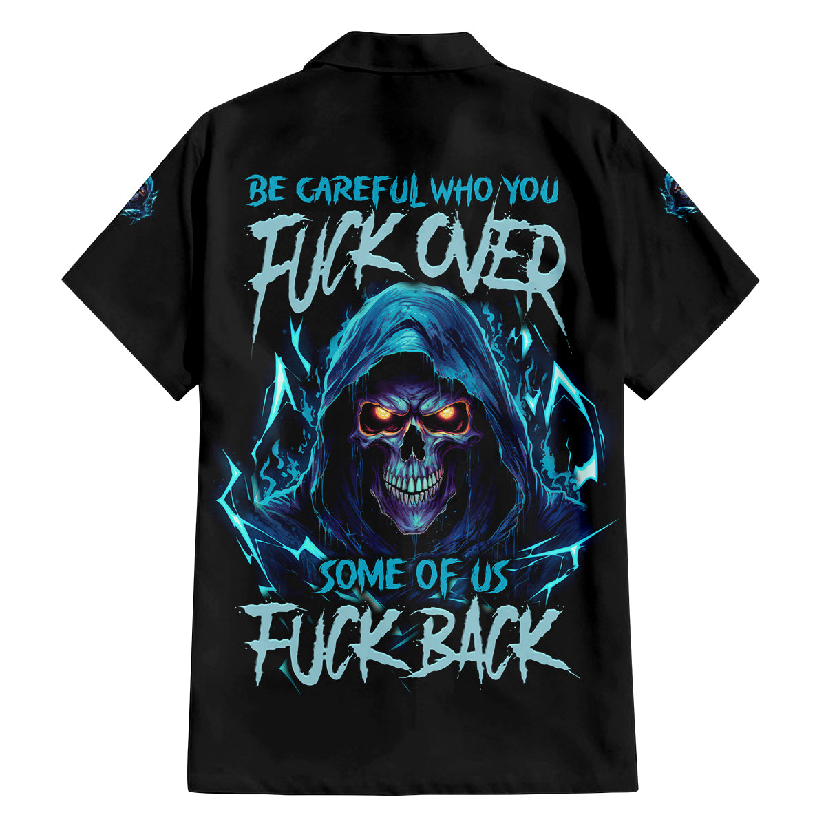 Be Careful Who You Fuck Over Soem Of Us Fuck Back Family Matching Puletasi Dress and Hawaiian Shirt - Wonder Print Shop