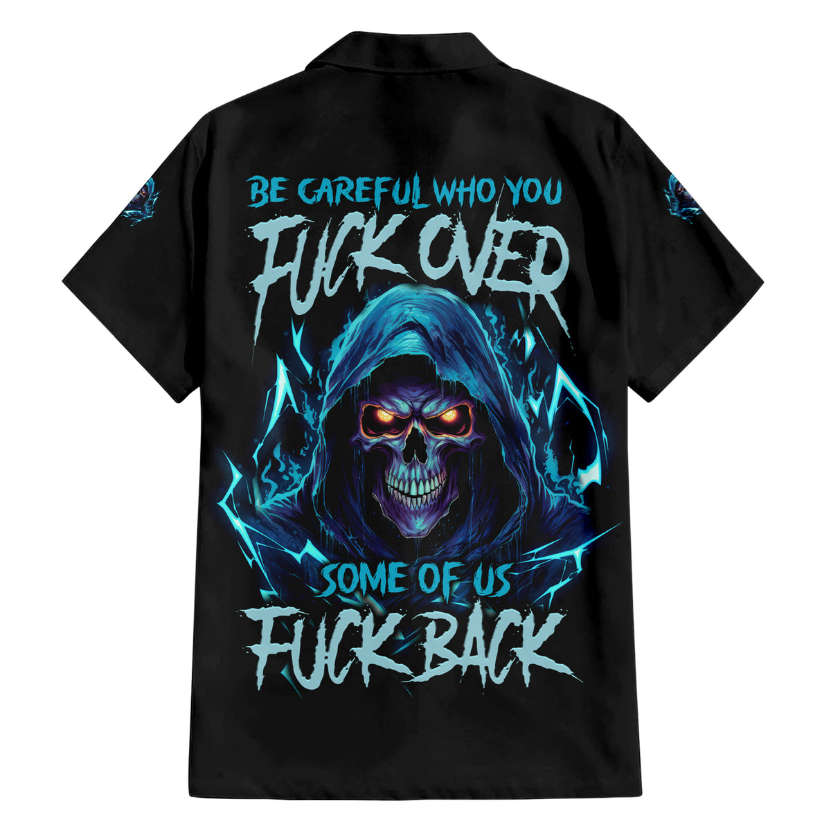 Be Careful Who You Fuck Over Soem Of Us Fuck Back Family Matching Short Sleeve Bodycon Dress and Hawaiian Shirt - Wonder Print Shop