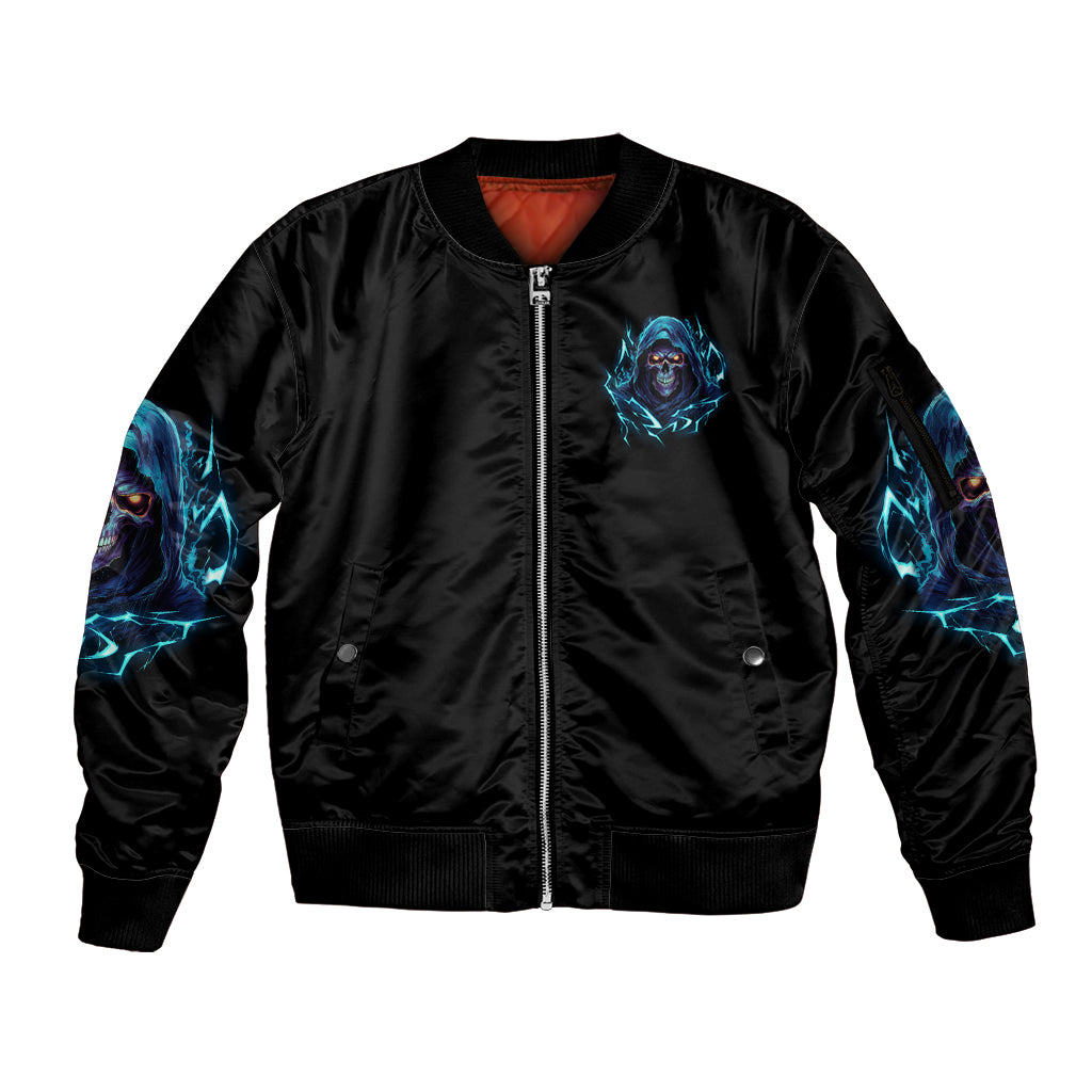 Be Careful Who You Fuck Over Soem Of Us Fuck Back Sleeve Zip Bomber Jacket - Wonder Print Shop